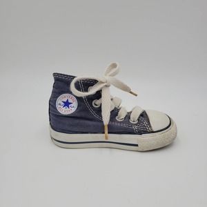 Converse All Star Chuck Taylor Toddler Kids Gray High Top Sneakers SZ 4T Lace Up